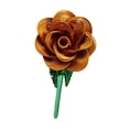 thumbnail image 2 of Flor artificial de metal rosa para cumpleaños, arreglo floral que no se marchita, regalo de flores Oro, 2 of 9