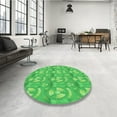thumbnail image 4 of Ahgly Company Machine Washable Indoor Rectangle Transitional Neon Green Area Rugs, 4' x 6', 4 of 7