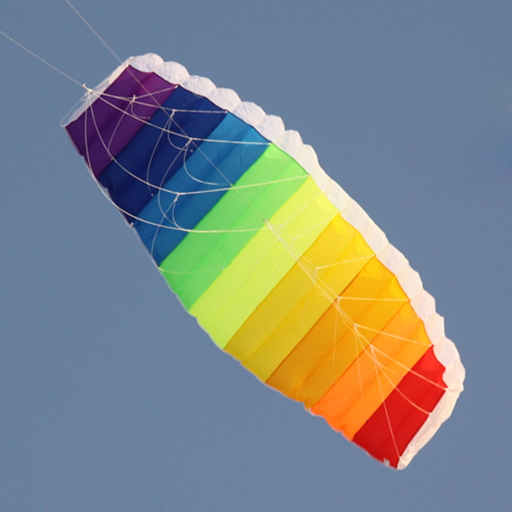Parachute Dual Line Parafoil Kite with Control Bar Line Power Braid Sailing Kite