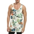 thumbnail image 2 of Seyurigaoka Men Floral Summer Tank Tops Hawaii Casual Tops Loose Fit Novelty Sleeveless Beach T-Shirts, 2 of 9