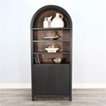 thumbnail image 3 of Sunny Designs Arched Display Cabinet with Doors, Black, 3 of 4