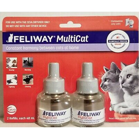 Feliway Multicat Diffuser Refill 2 Refills 48ml Each Calming Cats