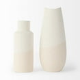 thumbnail image 7 of Blush Two Tone Organic Crackle Glaze Ceramic Vase, 7 of 7