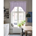 thumbnail image 4 of Purple Solid Color Swag Valances for Windows, Small Curtains Drapes, Aesthetics Contemporary Luxury Kitchen Window Curtains Over Sink Rod Pocket Window Treatment Valance for Bedroom/Bathroom 56"x36", 4 of 5