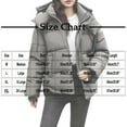 thumbnail image 3 of Mifsaly Womens Quilted Jacket 2025 Zip up Hooded Thicken Warm Padded Coats Drawstring Long Sleeve Buttons Puffer Jackets Soild Color Thermal Winter Outerwear with Pockets, 3 of 9