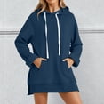 thumbnail image 4 of Women's Oversized Casual Pullover Oversized Long Sleeve Hoodie with Pockets Drawstring Split Hem Pullover Fall Winter Comfrt Clothes 2026, 4 of 6