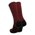 thumbnail image 2 of TCK Elite Performance Solid Color Crew Socks (Maroon, Large), 2 of 2