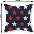 thumbnail image 6 of 4th of July Pillow Covers 18x18 Set of 2, America Flag Red White Stars Decor Patriotic Throw Pillows Independence Memorial Day Pillowcase Linen Decorations Outdoor Cushion Case for Couch Home, 6 of 6