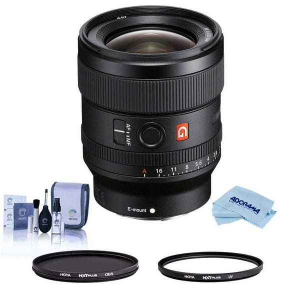 Sony FE 24mm f/1.4 GM Lens for Sony E, Bundle with Hoya NXT Plus 67mm UV CPL Filter Kit, Cleaning Kit, Cleaning Cloth
