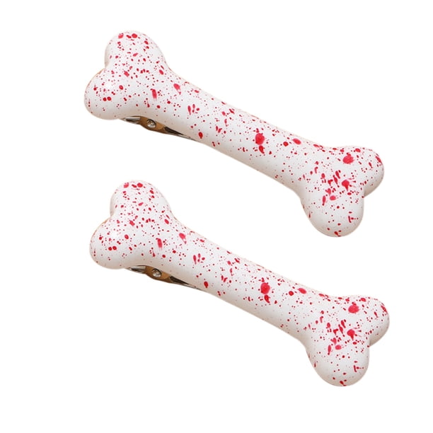 Pinzas para el pelo con forma de hueso de perro de colores, pinzas artificiales con forma de hueso de perro, para fiestas de disfraces de Navidad, accesorios para el pelo de mujeres y niñas