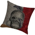thumbnail image 1 of Bearachild Funda de almohada Dormitorio Prop Cremallera oculta Decoración de Halloween Funda de almohada Patrón de calabaza Funda de cojín para sofá Decoración del hogar cuatro SXYM42 Bearachild HA060851-04B, 1 of 6