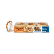 Angle View: Thomas' Double Oat and Protein English Muffins, 6 count, 12 oz