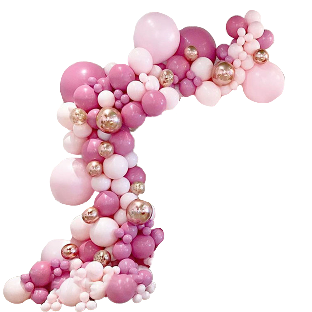 KTCINA Pink Balloon Garland Arch Kit Latex Balloon Arch Pink Rose Red