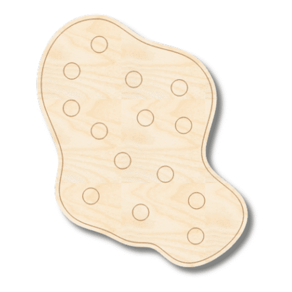 Unfinished Wood Etched Chicken Nugget Shape 5" / 1/8"