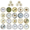 thumbnail image 4 of Round Clock Small Clock Insert Roman/Arabic Numerals Gold/Silver Trim For Craft And Replacement Clocks 70mm 80mm 90mm, 4 of 8