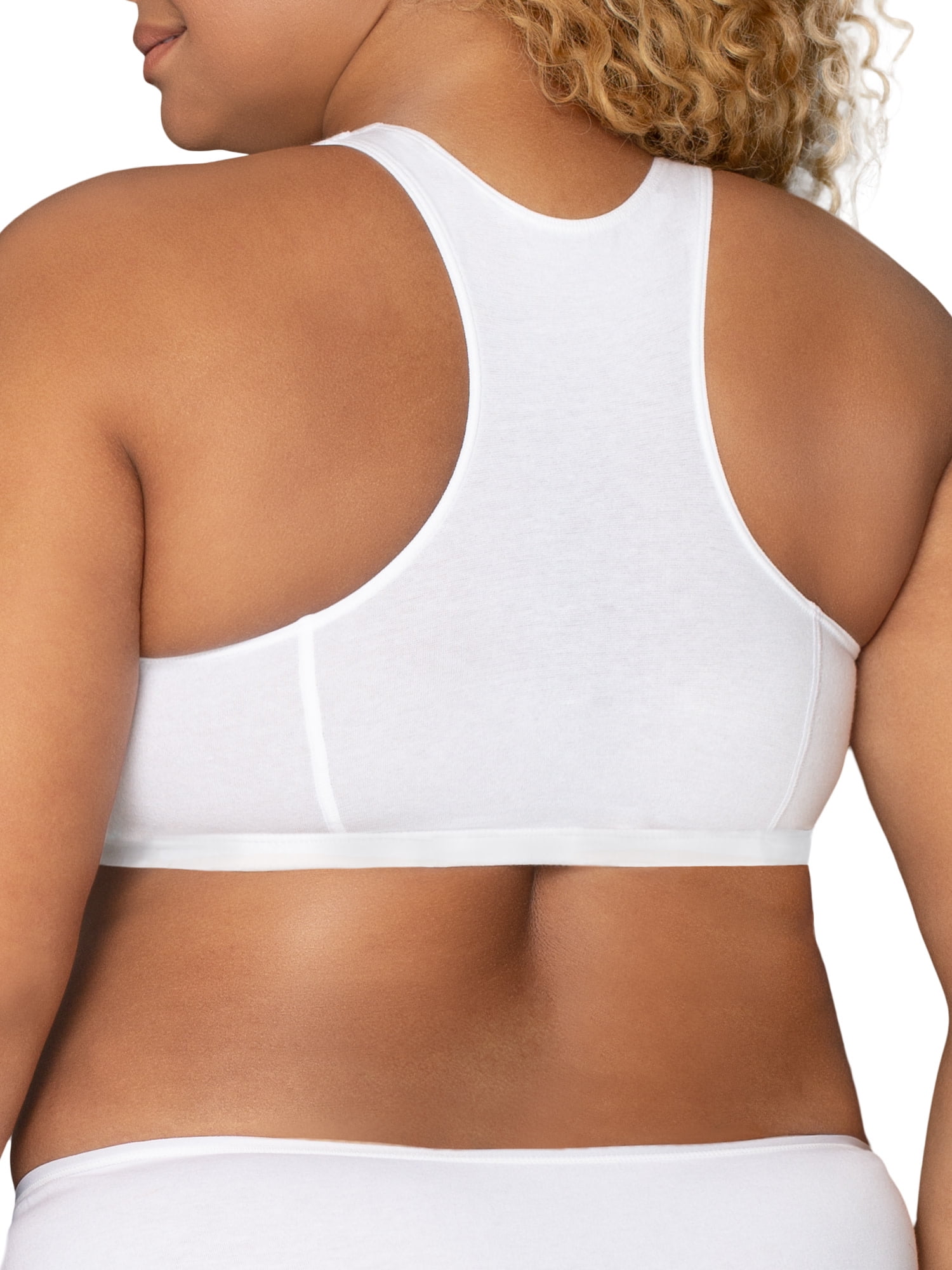Fruit of the Loom Women's Racerback Style Cotton Sports Bra, 3-Pack, Style-9012