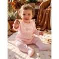 thumbnail image 5 of Cjfdfy Newborn Baby Girl Footed Fall Clothes Romper Adorable Bow Embroidery Ruffle Long Sleeve Plaid Jumpsuit Infant Cute Going Coming Home Fall Winter Outfit, 5 of 9