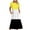 Yellow, variant on Fankiway Women'S Fashionable Short Sleeve Pocket Round Neck Printing Loose Long Dress Plus Size Dresses for Curvy Women Spring Dresses for Women 6094