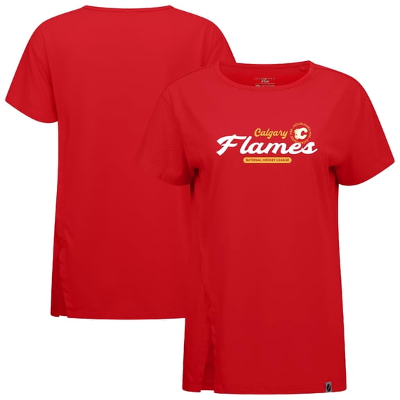 Women's Levelwear  Red Calgary Flames Influx Monument T-Shirt