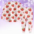 thumbnail image 2 of Toddler Girl 2T 3T 4T 5T Fall Winter Outfits 2Pcs Clothes Floral Graphic Print Long Sleeve Crewneck Sweatshirt Casual Joggers Pants Set, 2 of 5