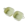 thumbnail image 2 of Folding Silicone Dog Double Bowl, Portable Pet Food and Water Bowl for Outdoor Travel Walking Hiking (1PC, Green), 2 of 8