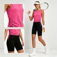 thumbnail image 5 of Jaunzuar Workout Tank Tops Woman Wide Strap Summer Sleeveless Tops Outdoor Running Athletic Tank Tops, S-3XL, 5 of 8