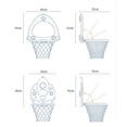 thumbnail image 2 of Tablero de baloncesto CUTICAT con mini pelotas y bomba para interior azul, 2 of 7