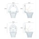 thumbnail image 2 of Juego de aros de baloncesto de pared Zulema con mini pelotas de baloncesto Azul, 2 of 8