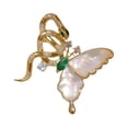 thumbnail image 4 of Broche de mariposa y serpiente Salvador con diamantes de imitación, 4 of 7