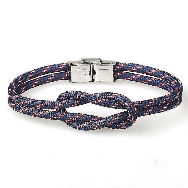 Pulsera de nailon con nudo infinito de alta calidad para hombre y mujer, plegable, Cl, 1