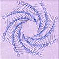 thumbnail image 1 of Ahgly Company Machine Washable Indoor Square Transitional Purple Mimosa Purple Area Rugs, 5' Square, 1 of 7