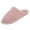 Pink, variant on Womens Fuzzy Mule Slippers Ribbed Plush House Slippers Warm Cozy Closed Toe Non Slip Soft Sole Indoor Bedroom Shoes