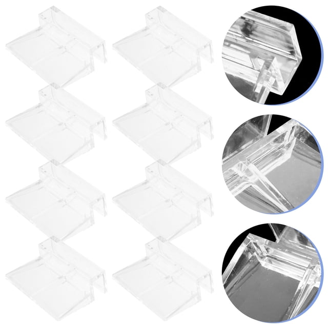 WRISTBIQUE 16Pcs Acrylic Fish Tank Lid Holders Transparent Aquarium Cover Support Rack Durable Easy Install