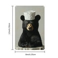 thumbnail image 2 of 1pc Charming Black Bear with White Hat 8x12" Iron Sign - Rustic Antique Finish, Easy to Hang, Perfect for Home Decor in Kitchen, Dining Room, Bedroom, Garden, Bathroom, Garage, Office, Bakery, 2 of 8