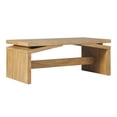 thumbnail image 3 of Walker Edison Modern Easy Assembly Split-Top Coffee Table, Heritage Oak, 3 of 16