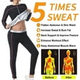 thumbnail image 2 of Sauna Suit for Women Weight Loss, 4 in 1 Slimming Shapewear Sauna Jacket Pants Workout Sweat Suits with Zipper, 2 of 13