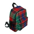 thumbnail image 2 of FORMRS School Backpack with Front Zippered Pocket 12" Student Travel Daypack, Red Green Pattern, 2 of 6
