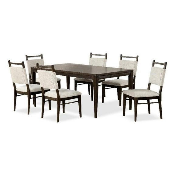 Furniture of America Brands 7-Piece Wood Dining Table Set in Dark Walnut
