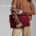 thumbnail image 3 of Incase Compact Laptop Sleeve with Flight Nylon - 14-inch MacBook/Laptop & iPad/Tablet Sleeve - Faux Fur Lining, Lightweight, Durable, Weather Resistant, Slip Pocket for Accessories - Cosmic Red, 3 of 7