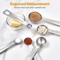 thumbnail image 4 of Measuring Spoons:18/8 Stainless Steel Measuring Spoons Set Of 7 Piece: 1/8 Tsp, 1/4 Tsp, 1/2 Tsp, 3/4 Tsp, 1 Tsp, 1/2 Tbsp & 1 Tbsp Dry And Liquid Ing, 4 of 5