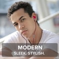 thumbnail image 5 of Coby Metal Wired Earbuds Red, Noise Canceling Headphones with 3.5mm AUX, Tangle-Free Braided Wired Headphones with Microphone, S/M/L Ear Gels, 5 of 5