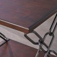 Noble House Industrial Faux Wood Side Table, Dark Walnut