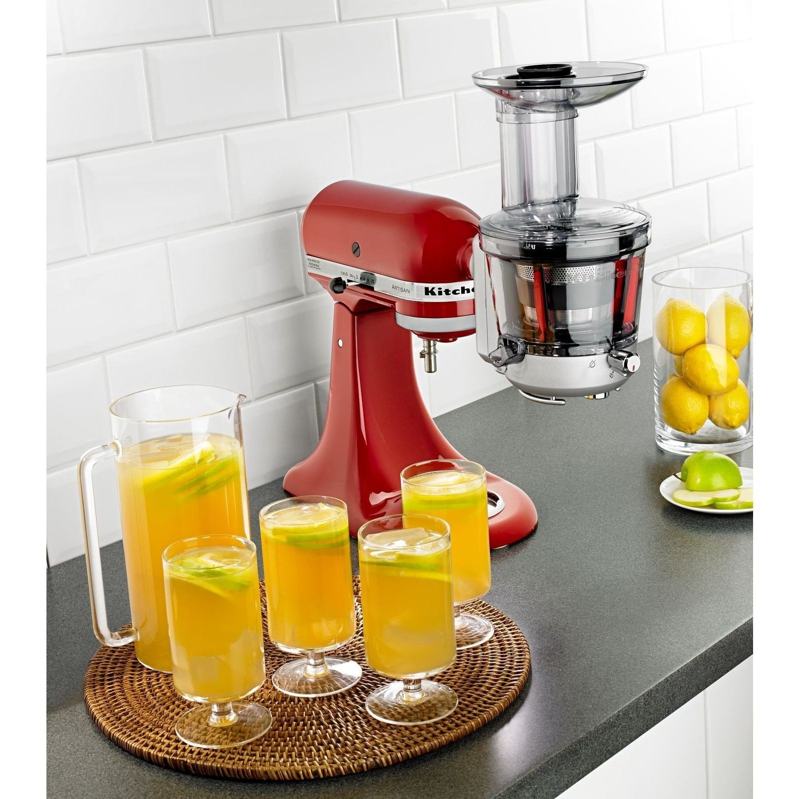 KitchenAid Kenya - Slow juicer attachment for the mixer. Thorough, quality  yield for juice, purée, jam, coulis. Two-stage slow juicing technology with  stainless steel pre-slicing blade and auger assembly 2-in-1 extra wide