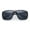 Silver Black - Black, variant on Xloop Classic Mens Color Mirror Wrap Around Rectangular Sport Plastic Sunglasses Matte Black - Black