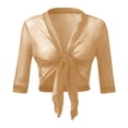 thumbnail image 6 of jiaxiM Cardigan for Women 3/4 Sleeves Open Front Lightweight Soft Netted Knit Cardigan Draped Ruffles Kimono Cover Ups, 6 of 6