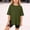 Army Green, variant on Girls Short Sleeve White Shirt Floral Print Loose Soft Blouse T-Shirt Classic Fit Back To School Clothes for Kids Hanukkah Girl Clothes Outifit