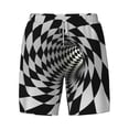 thumbnail image 4 of Lsque Mens Swim Trunks 3D Vortex Illusion Pattern - Bathing Suit Compression Liner - Beach Swim Shorts Swimwear - (S-3XL) - Stretch Quick Dry -Medium, 4 of 9