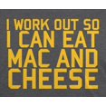 thumbnail image 2 of Old Glory Mens Work Out Eat Mac and Cheese Short Sleeve Graphic T Shirt, 2 of 6