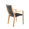 thumbnail image 5 of Madsen Outdoor Eucalyptus Wood and Charcoal Rope Dining Chairs with Gray Teak Finish - Set of 2, 5 of 7