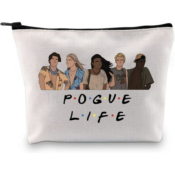Outer Pogue Life Banks Zipper Pouch OBX North Carolina Friends John B JJ Pope Kiara Makeup Bag for Women